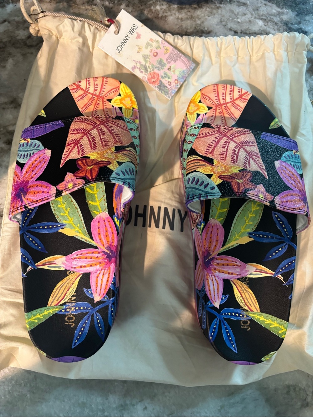 Johnny Was Platform Slide Sandals
